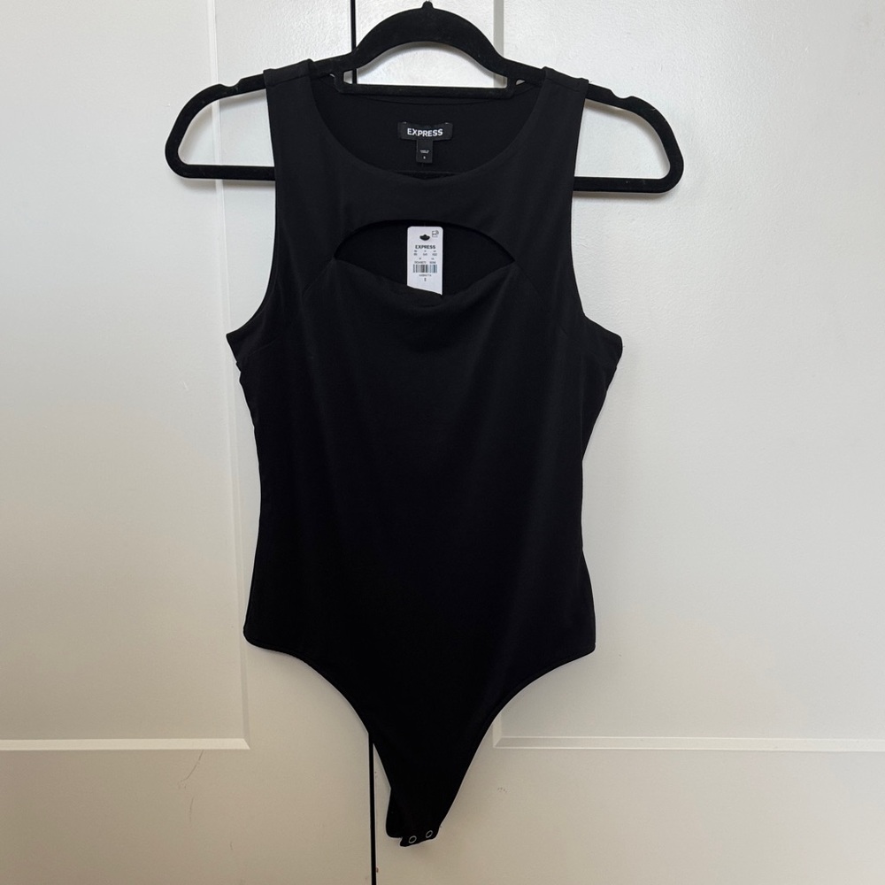 Express Black Sleeveless Bodysuit NEW W TAGS